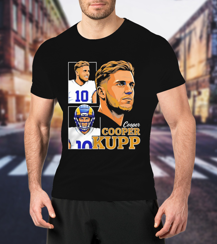 Cooper Kupp Number 10 Los Angeles Rams Football Player Collage 2026 T-Shirt
