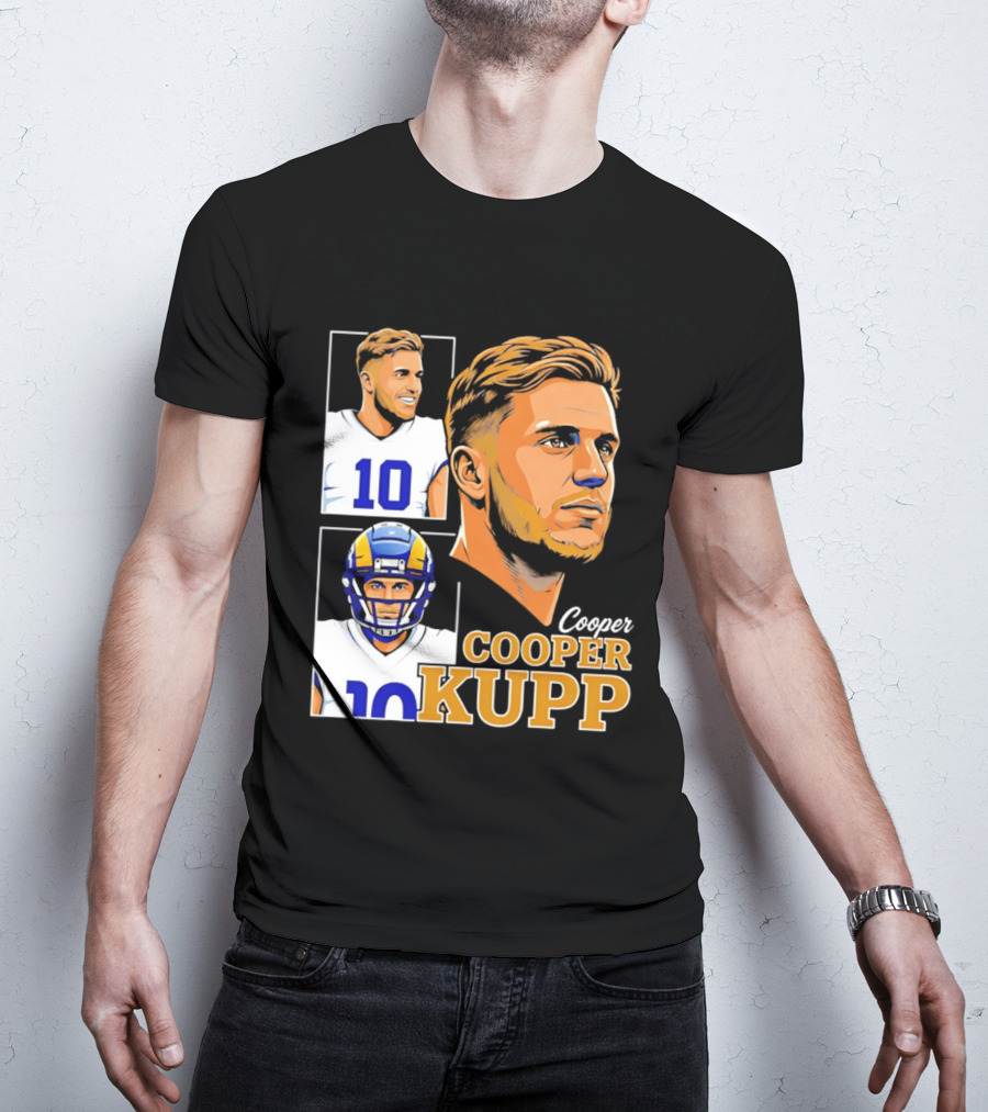 Cooper Kupp Number 10 Los Angeles Rams Football Player Collage 2026 T-Shirt
