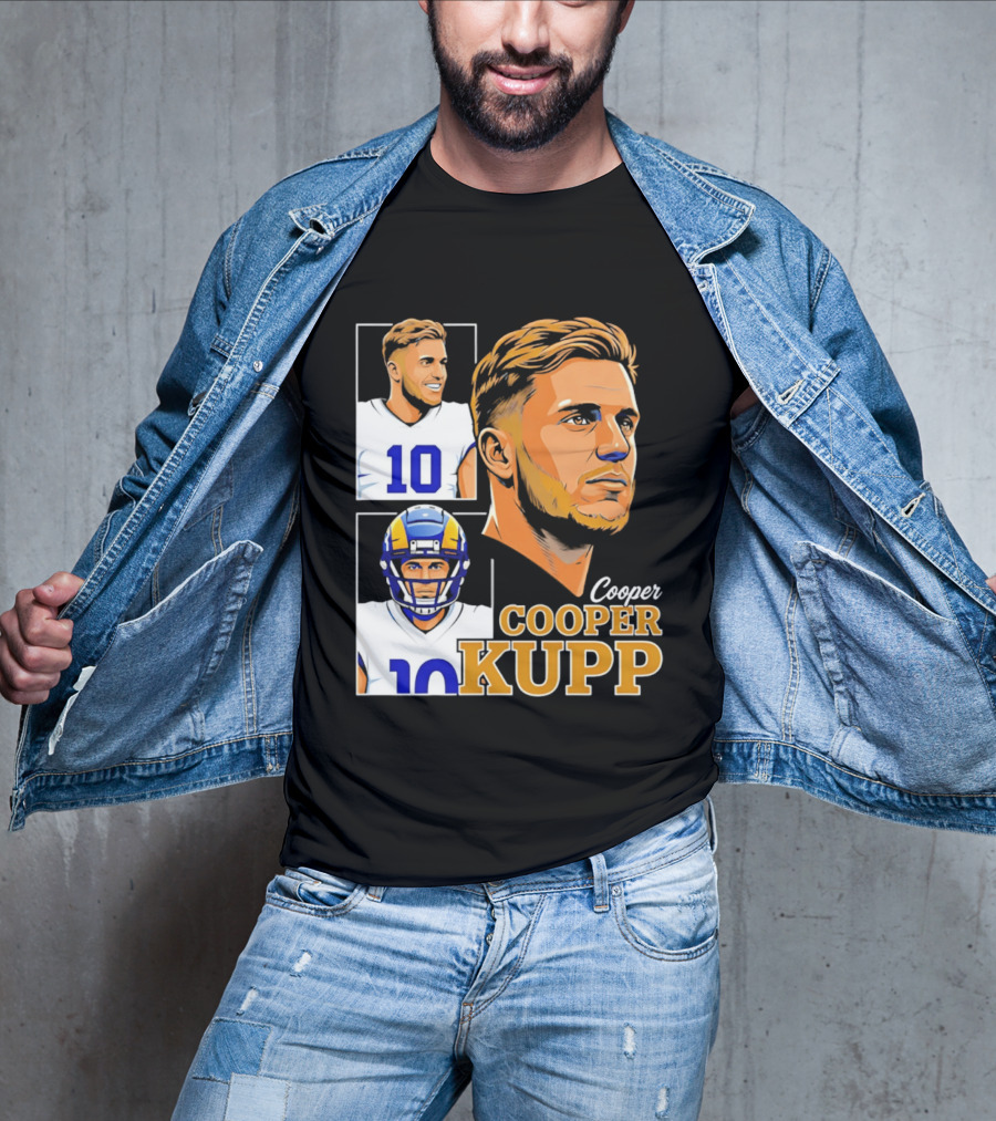 Cooper Kupp Number 10 Los Angeles Rams Football Player Collage 2026 T-Shirt