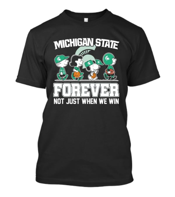 Michigan State Spartans Peanuts Abbey Road Forever Not Just When We Win T-Shirt