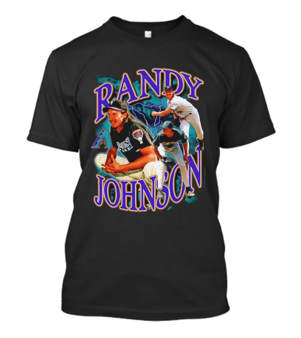 Randy Johnson Arizona Diamondbacks Collage Player '26 Lightning Pitcher T-Shirt