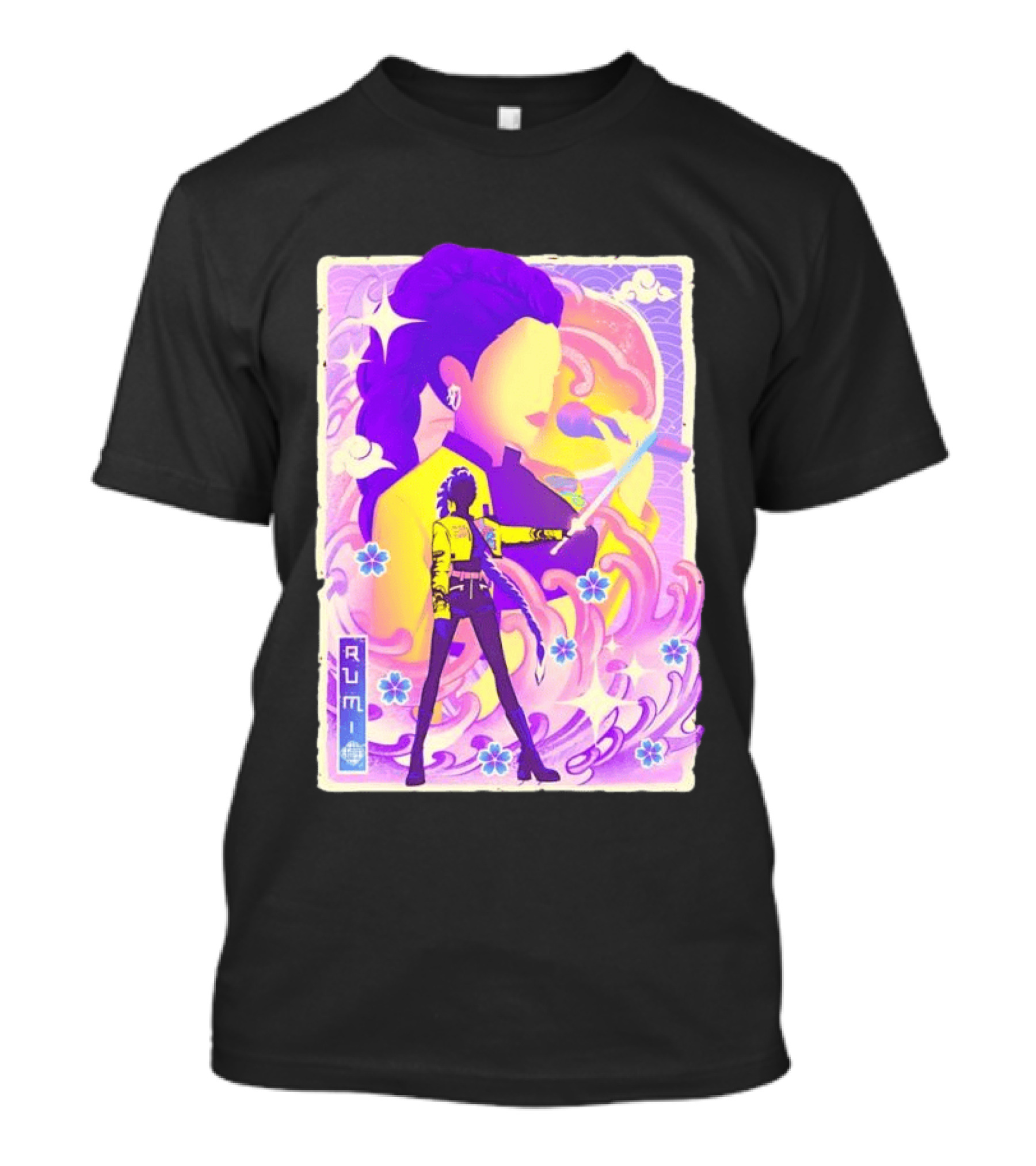 Rumi KPop Demon Hunters Musha E Floral Warrior T-Shirt