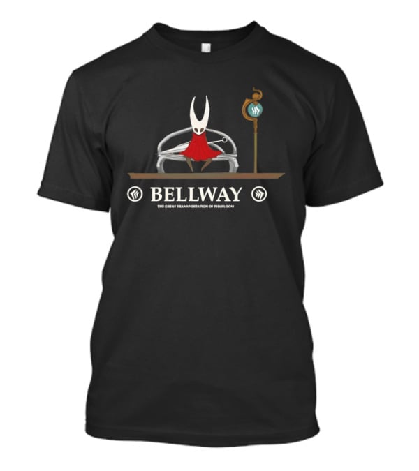 Silksong Bellway The Great Transportation Of Pharloom Hollow Knight Hornet Sitting Bench T-Shirt