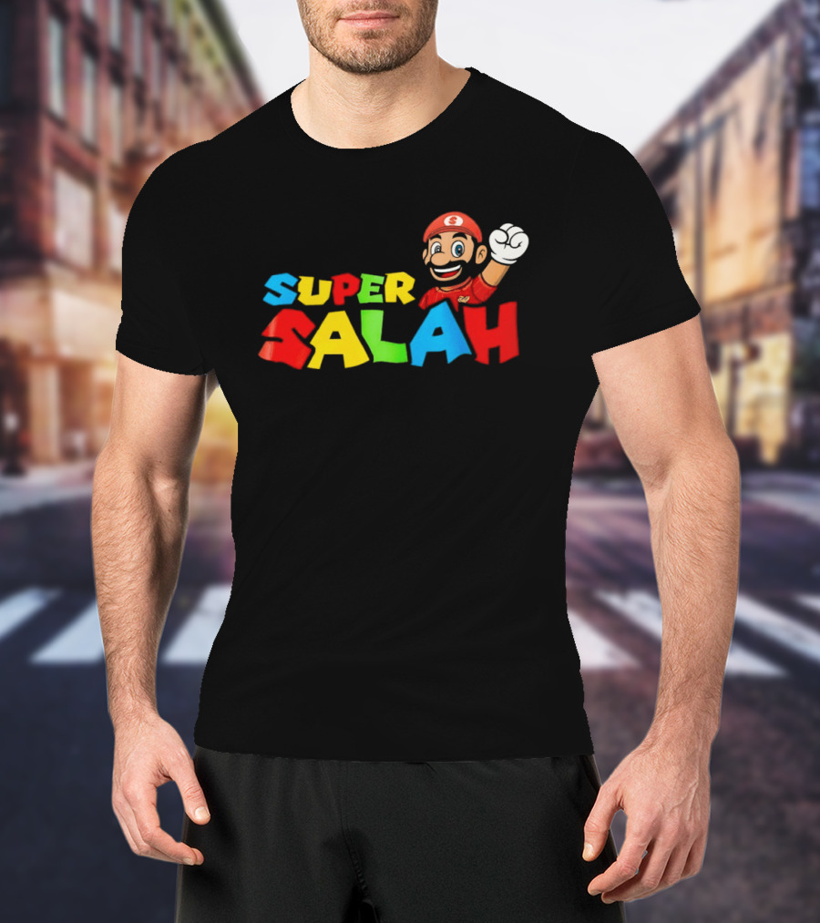 Super Salah Liverpool Fun Mario Gaming Adventure T-Shirt