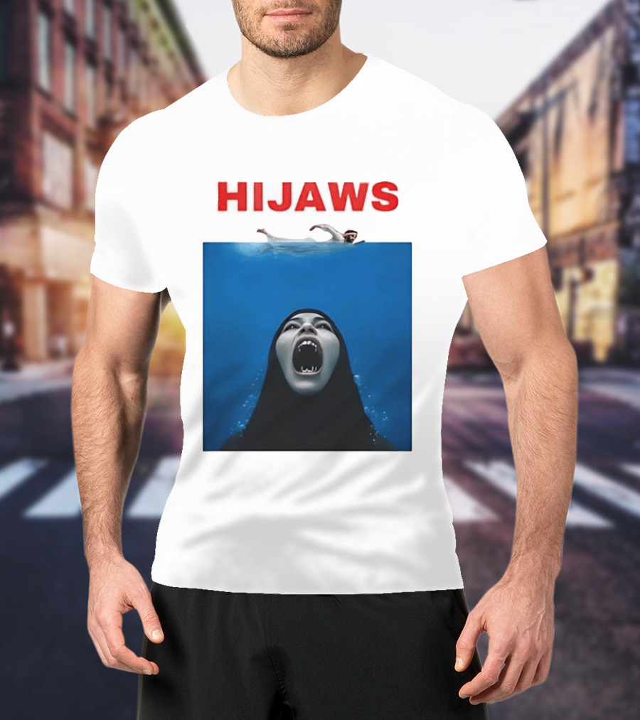 Hijaws Parody Jaws Movie T-Shirt