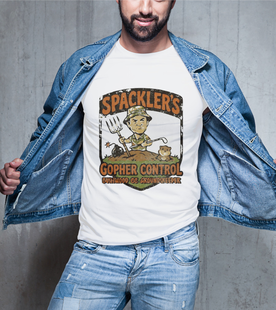 Spackler's Gopher Control Bushwood CC Groundkeeper T-Shirt