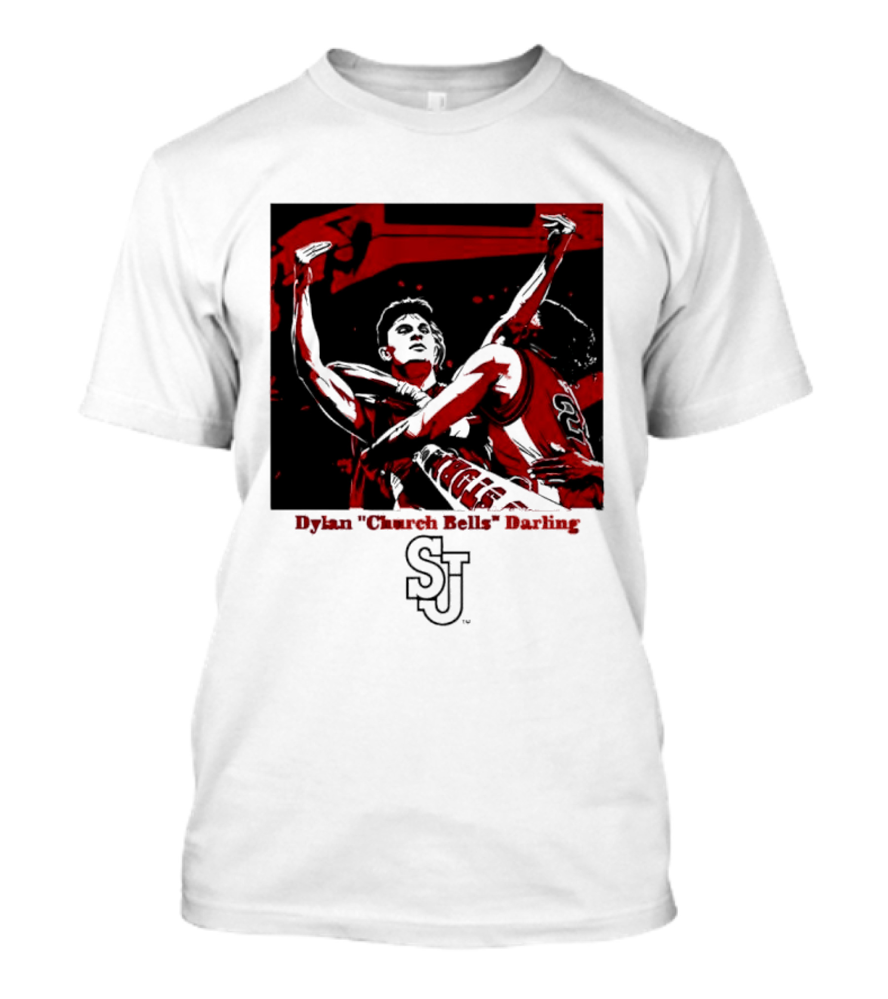 St John's Red Storm NCAA Basketball Dylan "Church Bells" Darling SJU T-Shirt