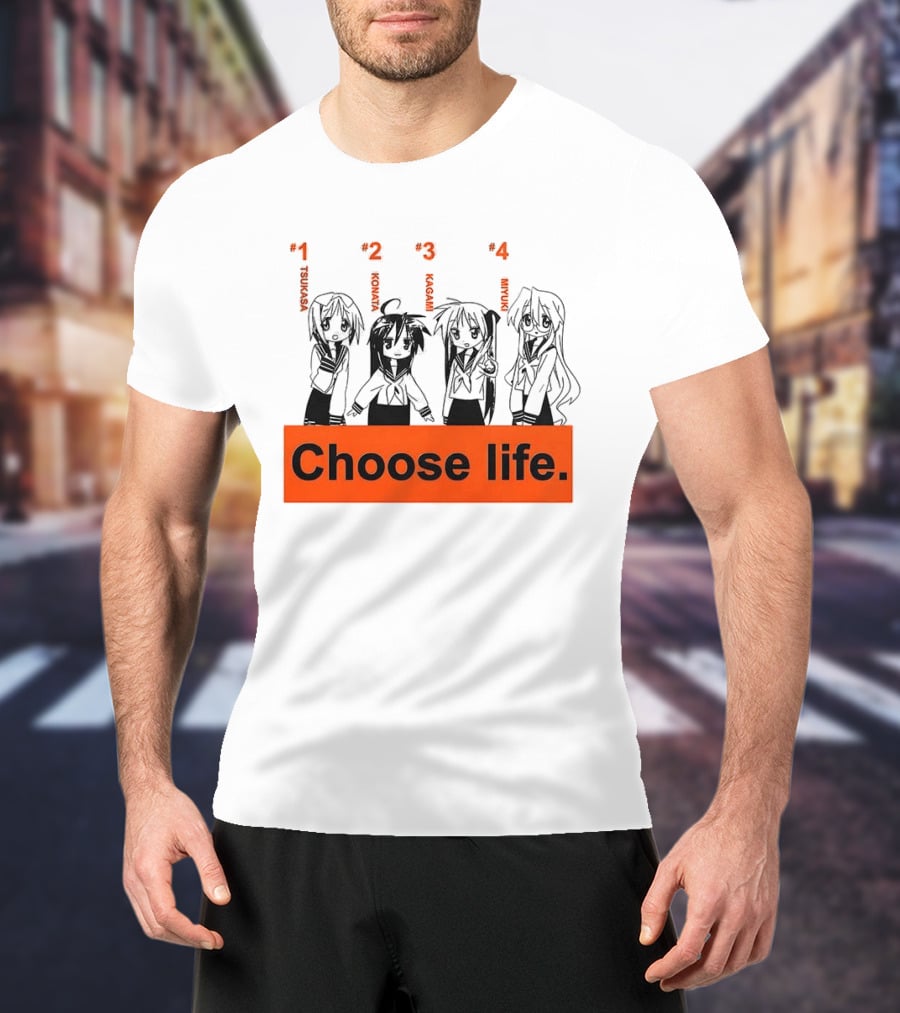 Tsukasa Konata Kagami Miyuki Choose Life T-Shirt