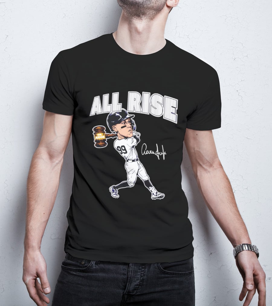 All Rise Aaron Judge New York Yankees Caricature 99 The Judge T-Shirt