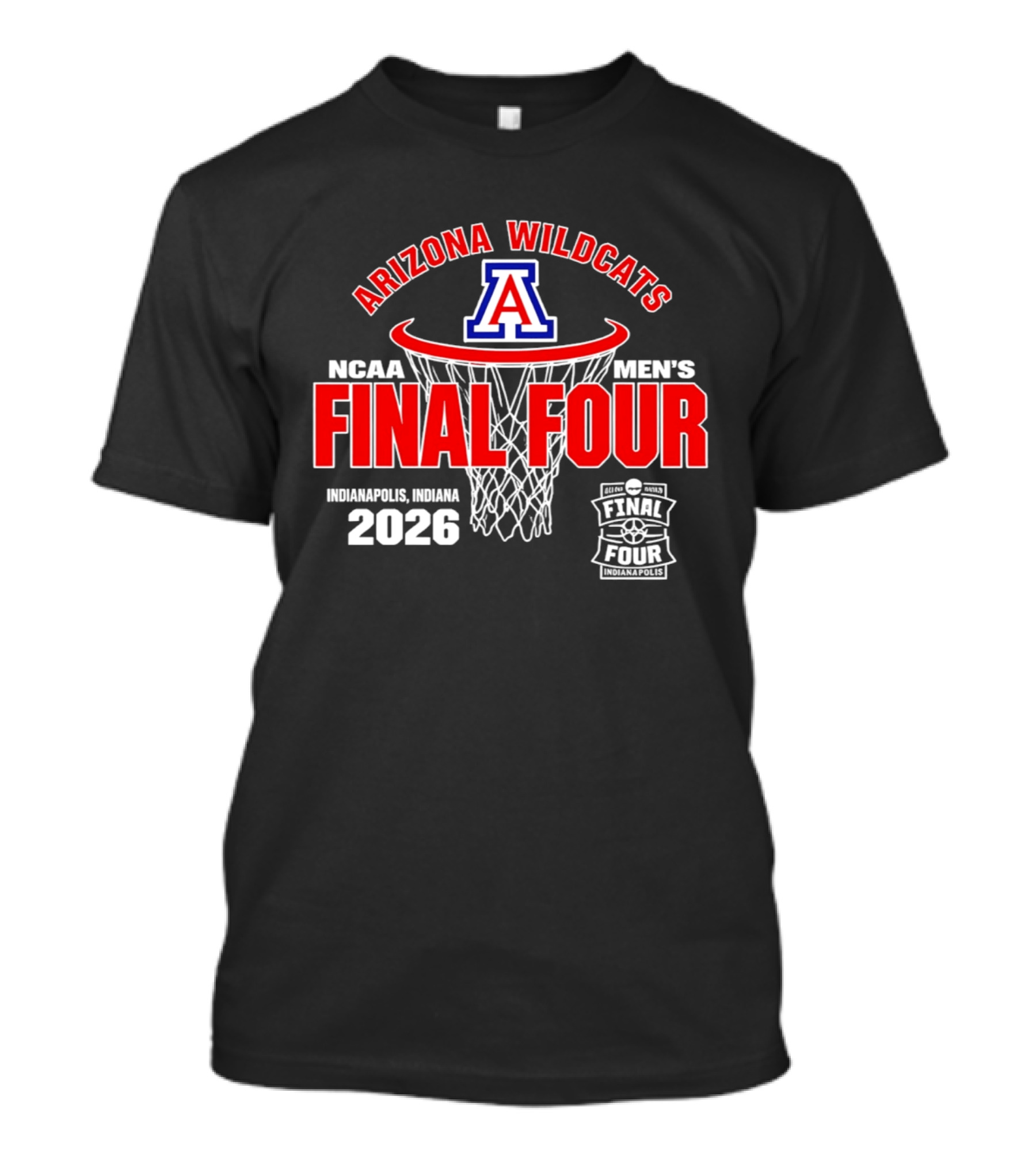 Arizona Wildcats 2026 NCAA Men's Final Four Indianapolis Indiana Basketball T-Shirt