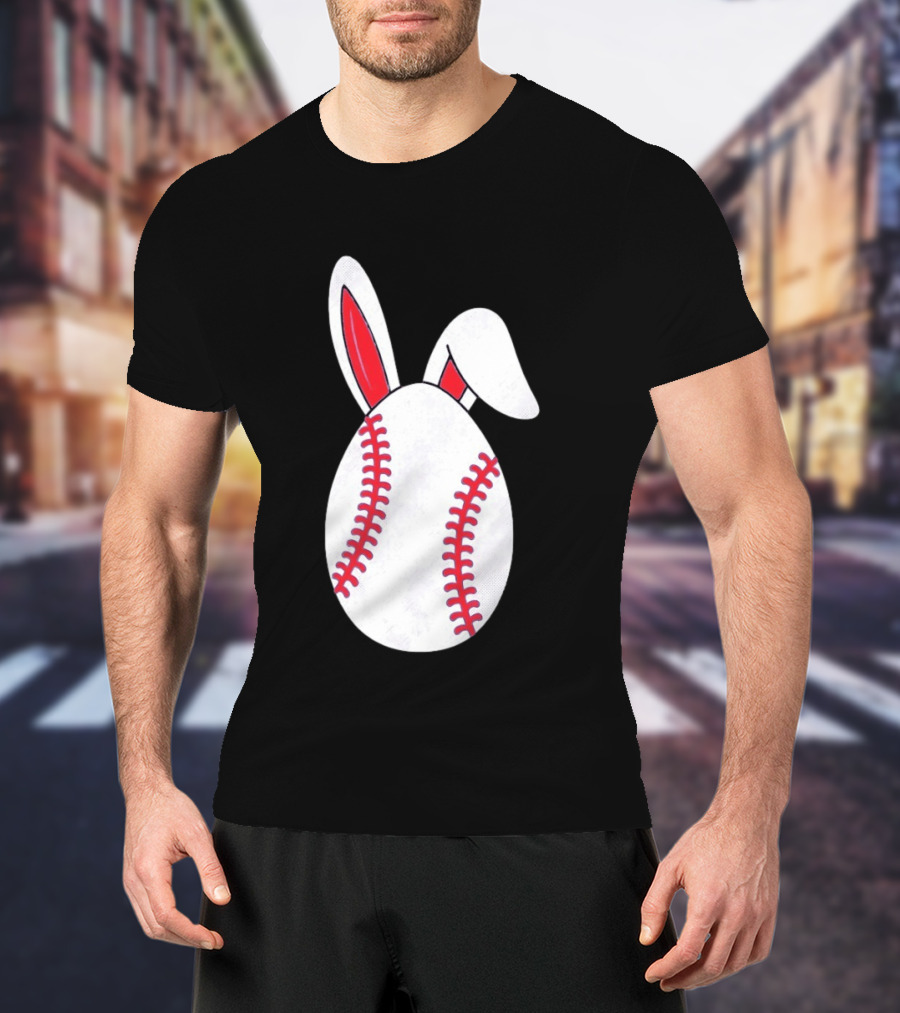 Happy Easter Bunny Ears Baseball Egg T-Shirt