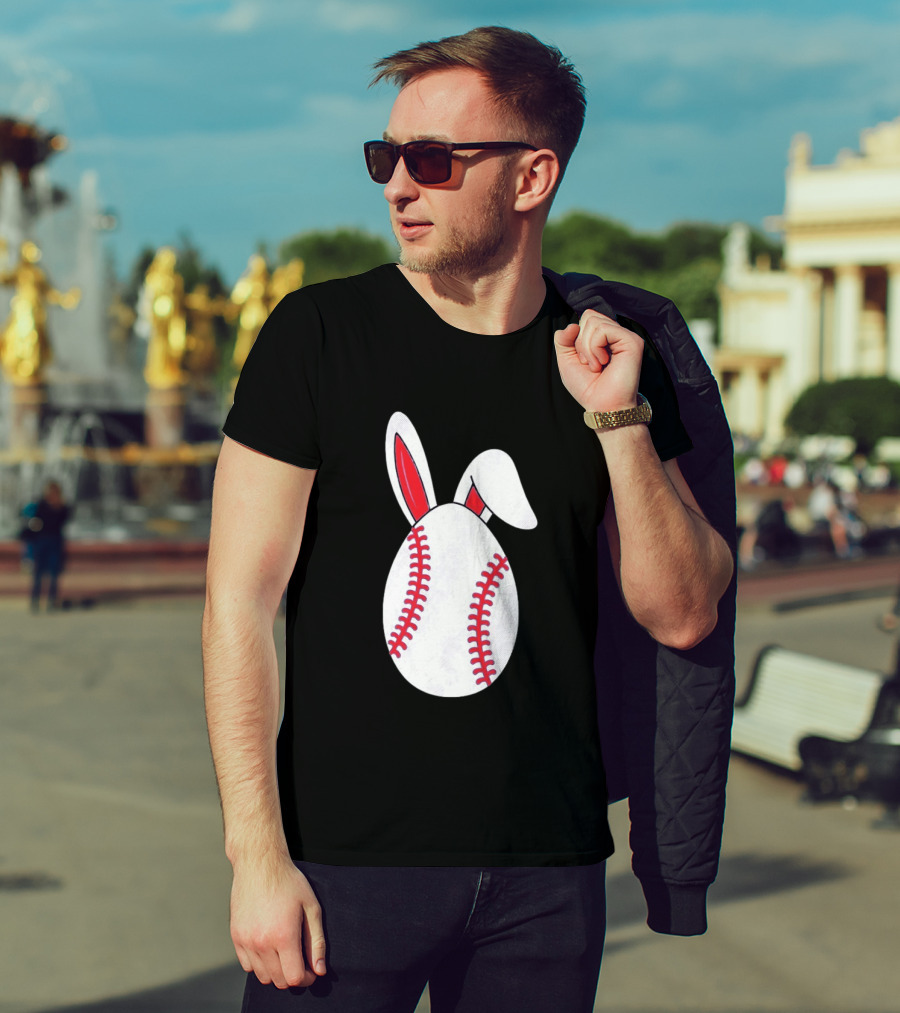 Happy Easter Bunny Ears Baseball Egg T-Shirt