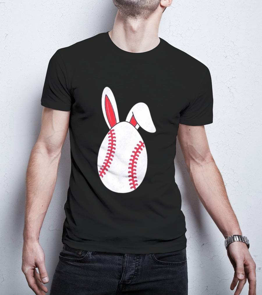 Happy Easter Bunny Ears Baseball Egg T-Shirt