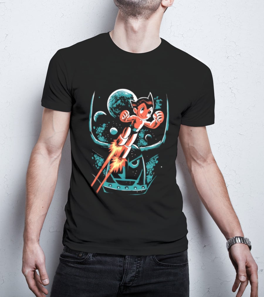 Astro Boy Rocket Launch Space Adventure T-Shirt