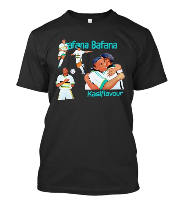 Bafana Bafana Kasi Flavour South African Football Players With Soccer Ball And Embrace T-Shirt