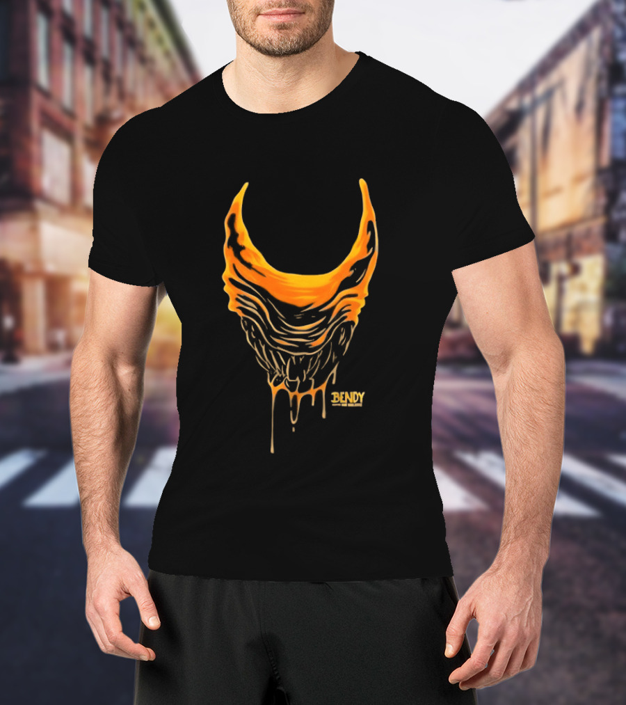 Bendy The Ink Demon Face Melting Dripping T-Shirt