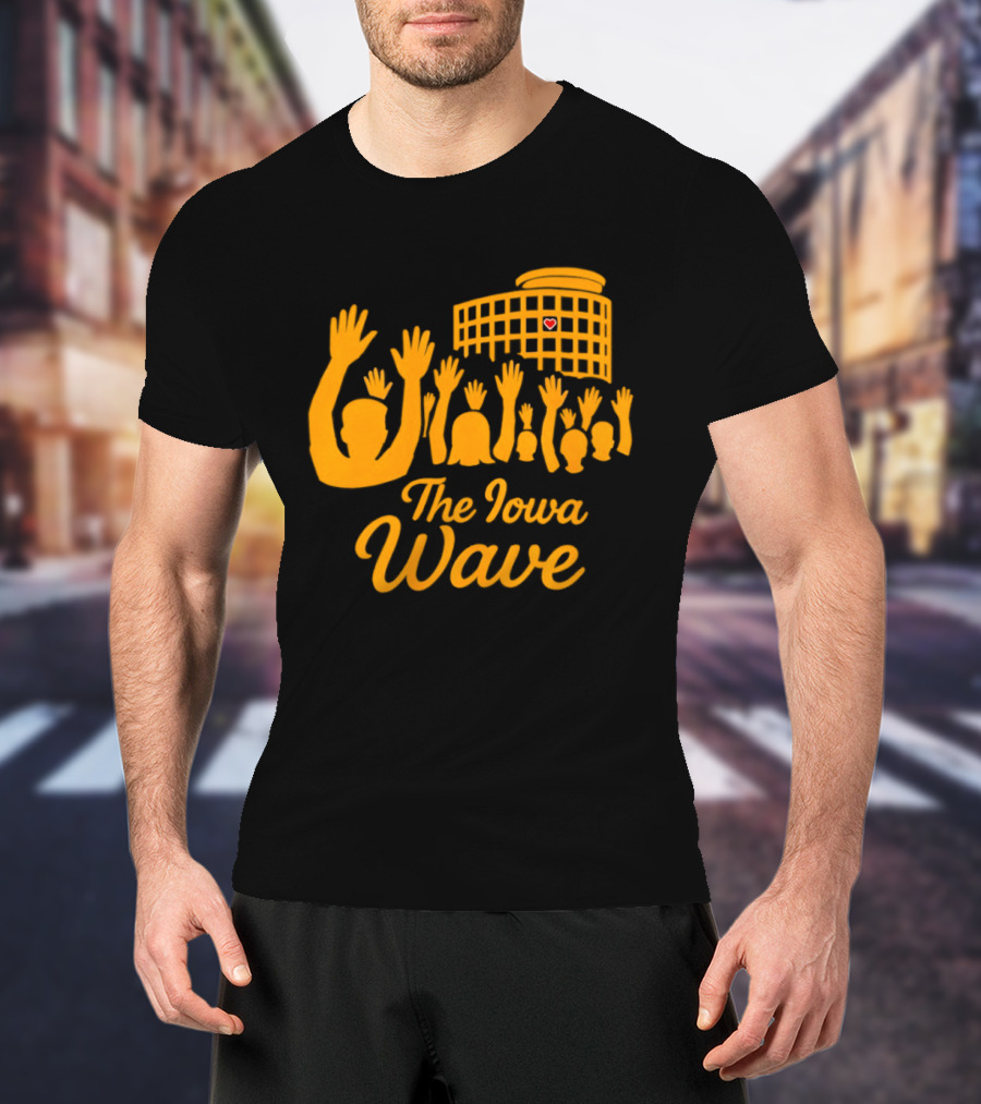 Iowa Hawkeyes The Iowa Wave Hospital Heart Gesture Iconic Fan Tradition T-Shirt