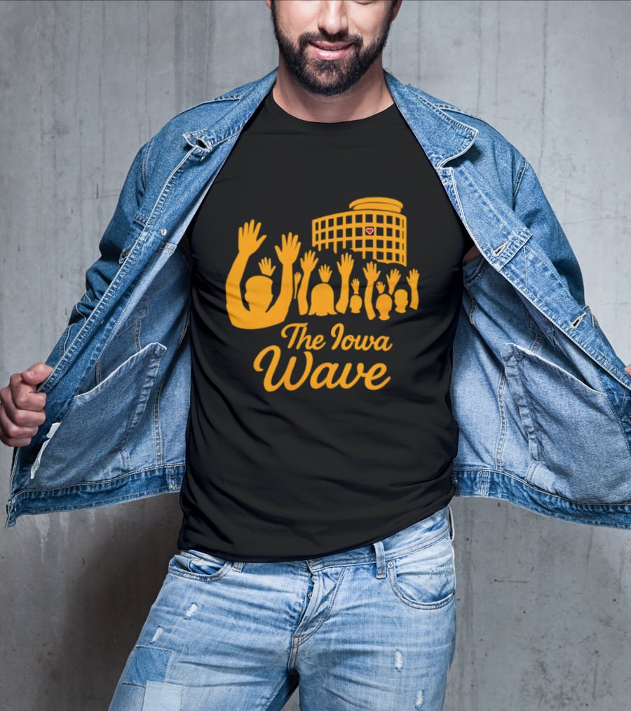Iowa Hawkeyes The Iowa Wave Hospital Heart Gesture Iconic Fan Tradition T-Shirt
