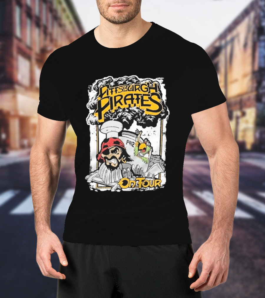 Pittsburgh Pirates P412 On Tour Pirate And Parrot Train T-Shirt