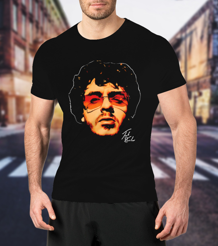 Jack Harlow Big Head Face Art With Signature T-Shirt