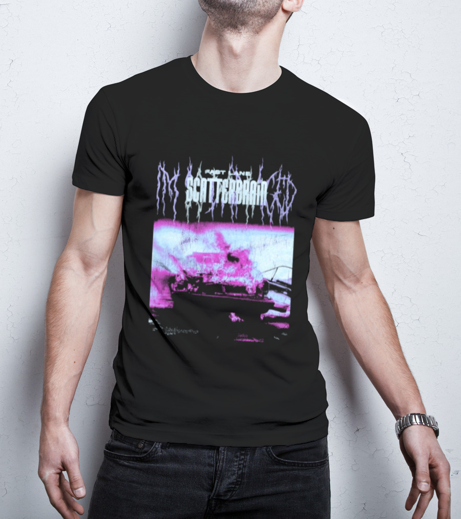 Scatterbrain 2026 Fast Lane Burning Car T-Shirt