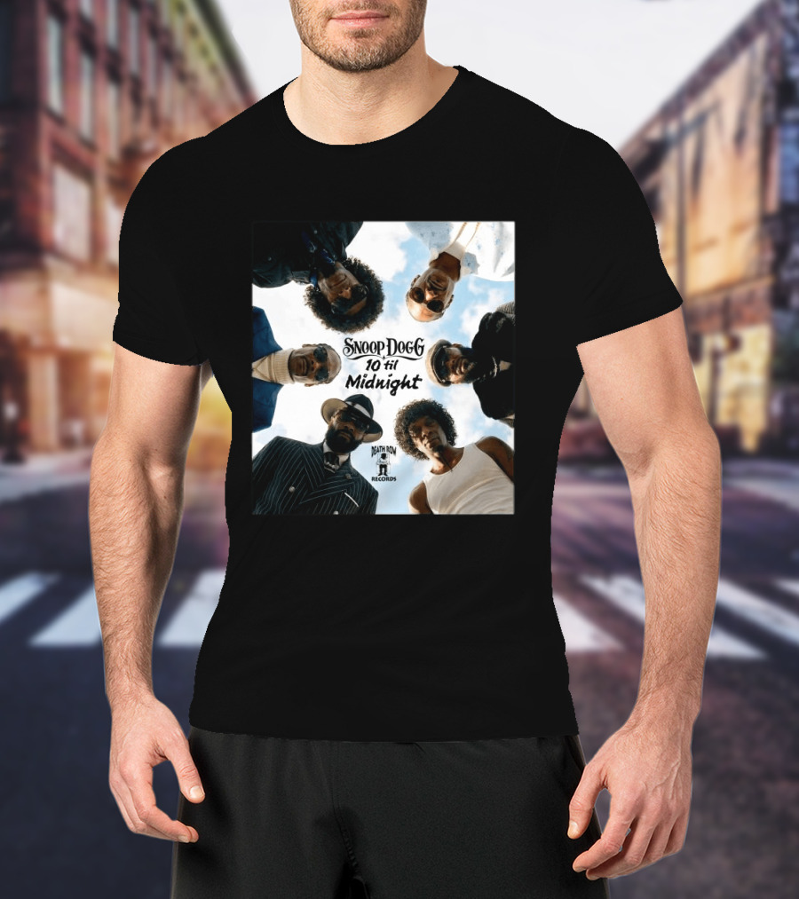 Snoop Dogg 10 Til Midnight Death Row Records Album Cover T-Shirt