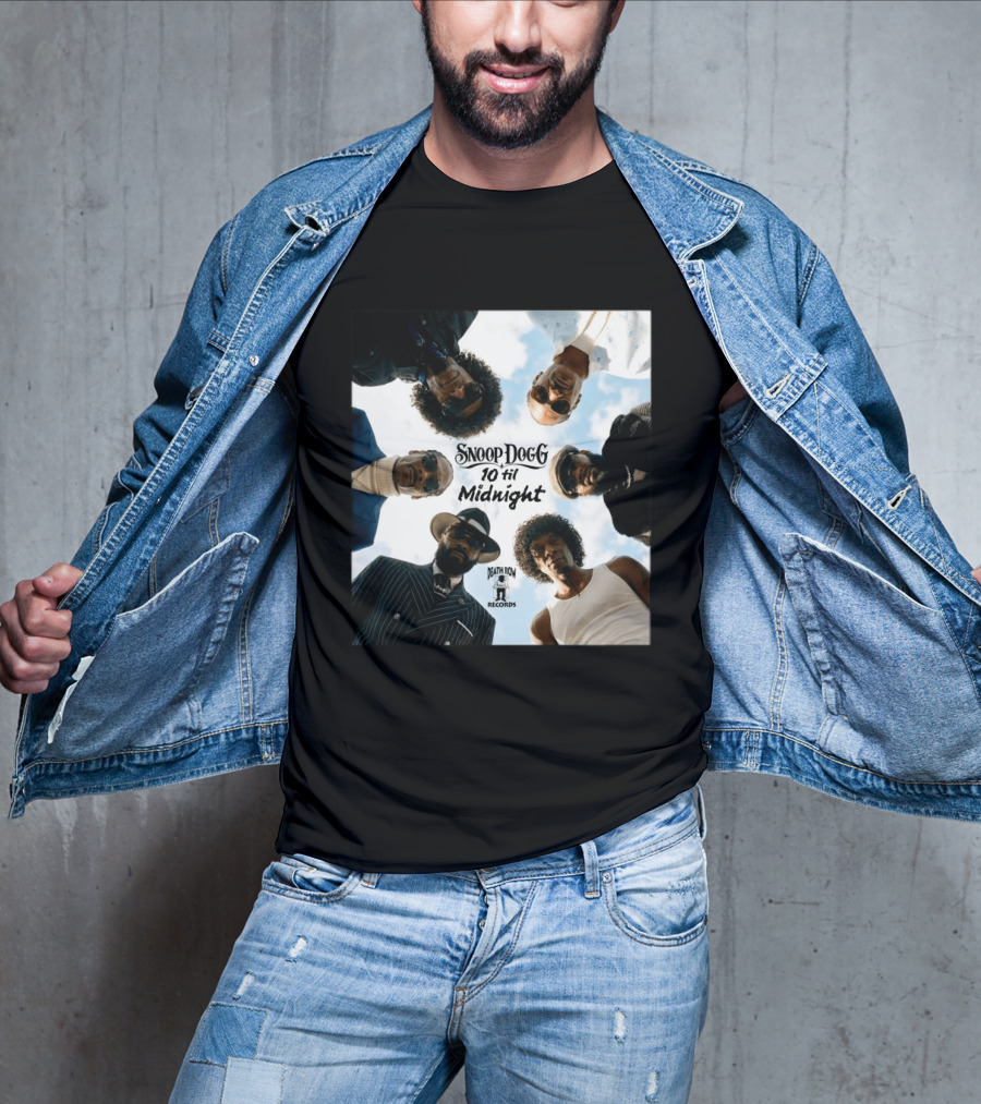 Snoop Dogg 10 Til Midnight Death Row Records Album Cover T-Shirt
