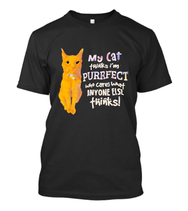 My Cat Thinks I'm Purrfect Who Cares What Anyone Else Thinks T-Shirt