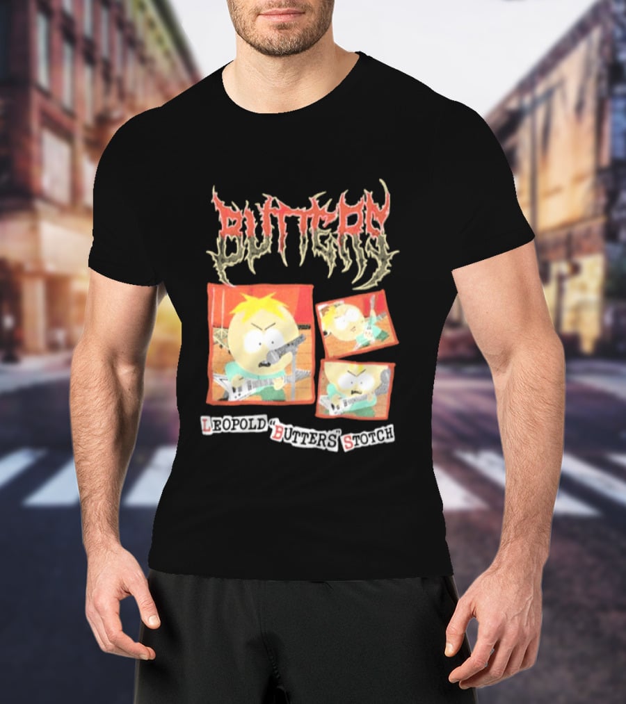South Park Butters Metal Buttery Leopold Stotch T-Shirt