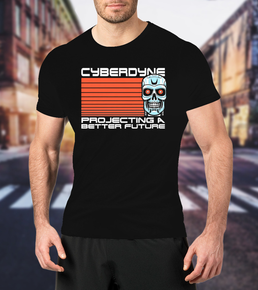 CYBERDYNE Projecting A Better Future Terminator Skull T-Shirt