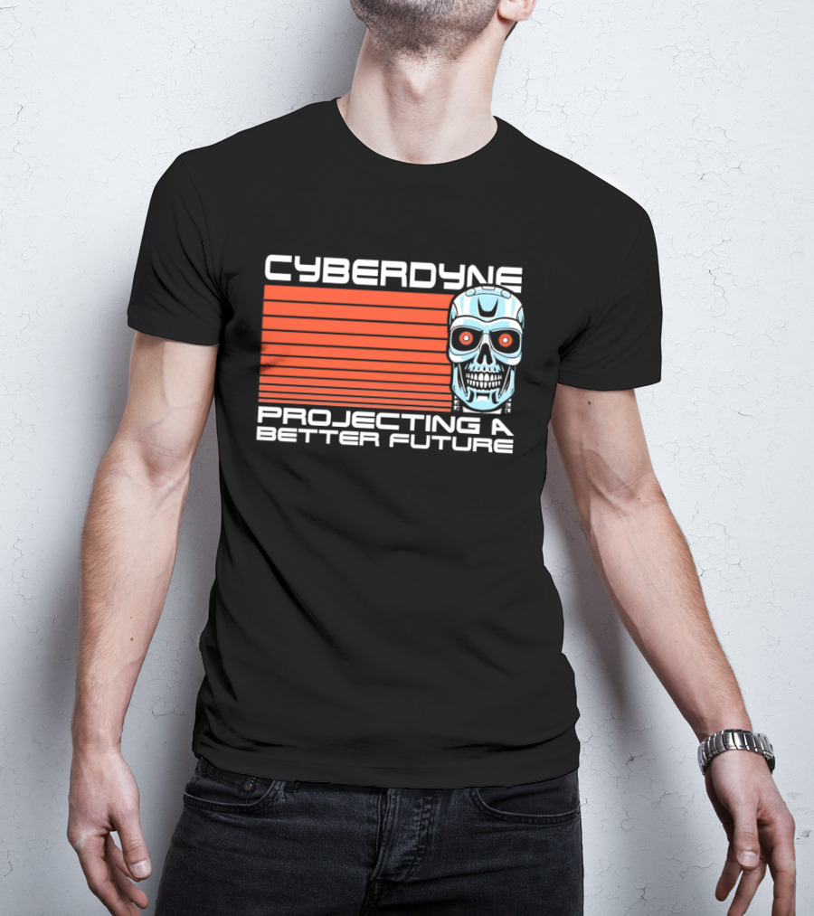 CYBERDYNE Projecting A Better Future Terminator Skull T-Shirt