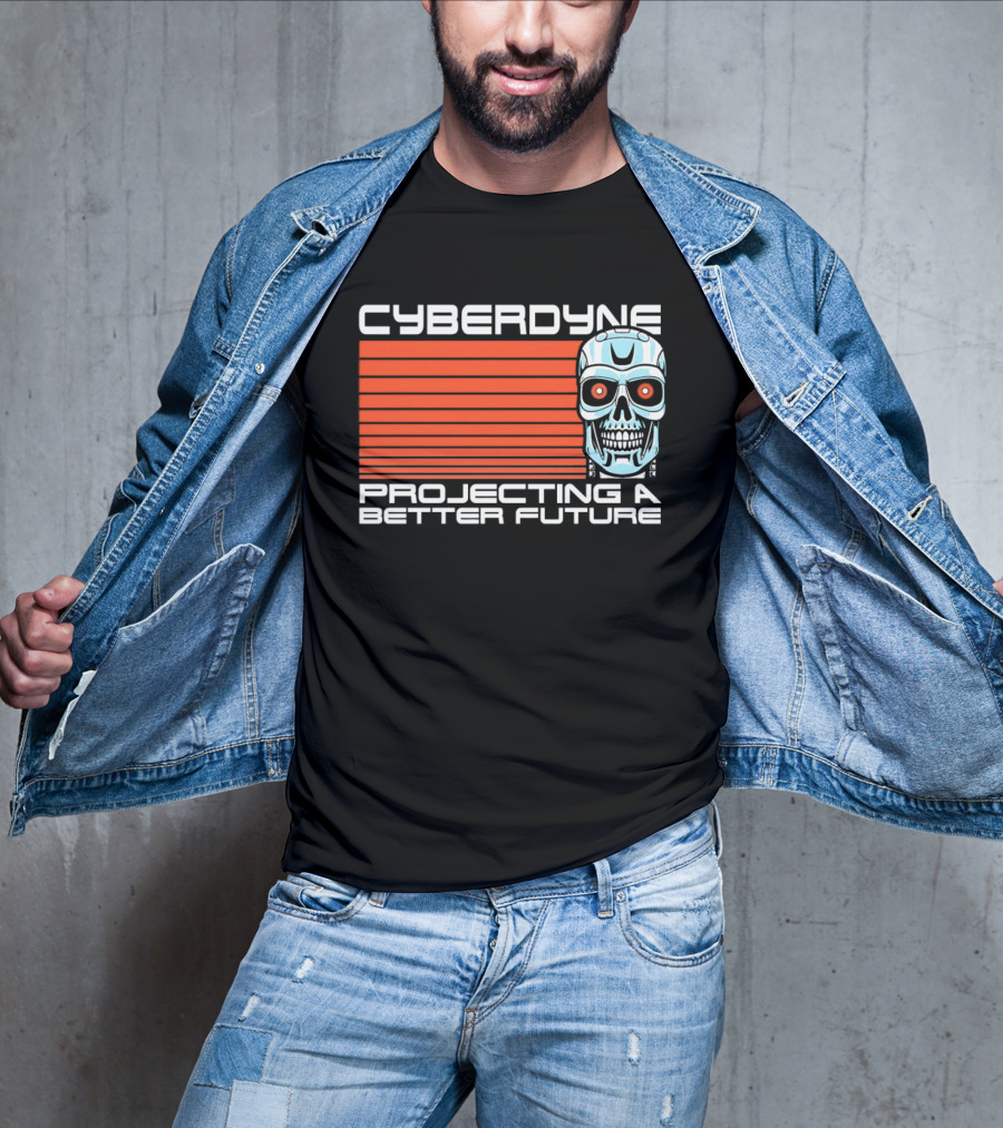 CYBERDYNE Projecting A Better Future Terminator Skull T-Shirt