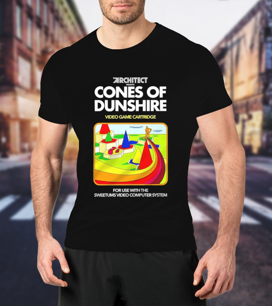 Architect Cones Of Dunshire Video Game Cartridge For Use With The Sweetums Video Computer System T-Shirt