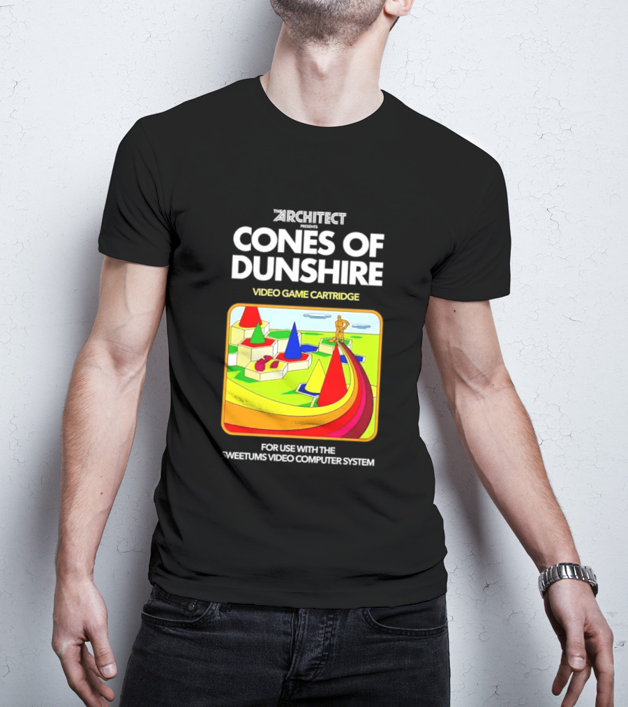 Architect Cones Of Dunshire Video Game Cartridge For Use With The Sweetums Video Computer System T-Shirt