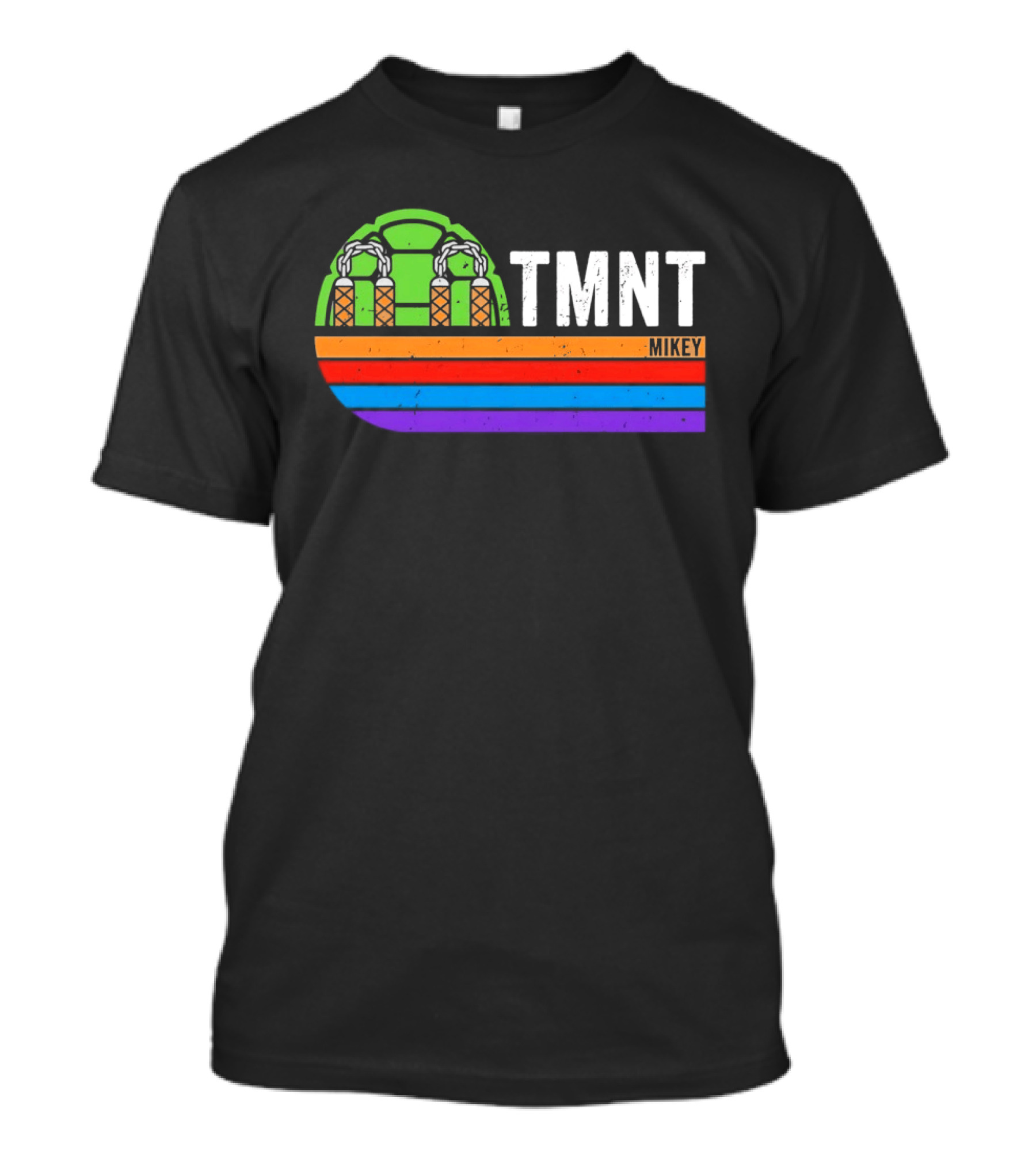 TMNT Michelangelo Mikey Retro Style Ninja Turtle T-Shirt