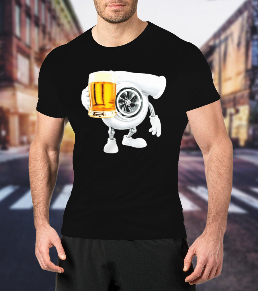 Turbocharger Holding Beer Meme T-Shirt