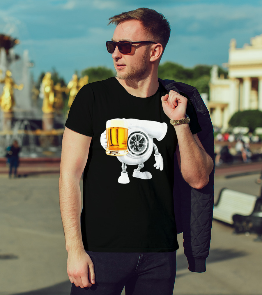 Turbocharger Holding Beer Meme T-Shirt