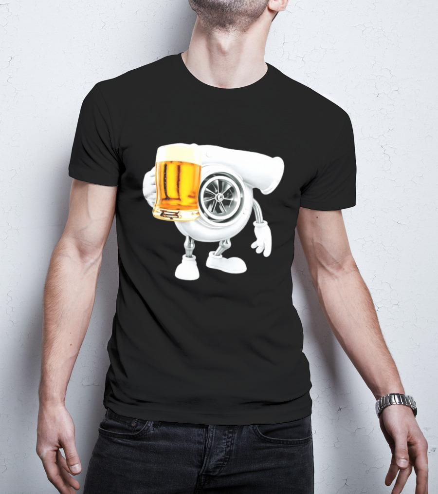 Turbocharger Holding Beer Meme T-Shirt