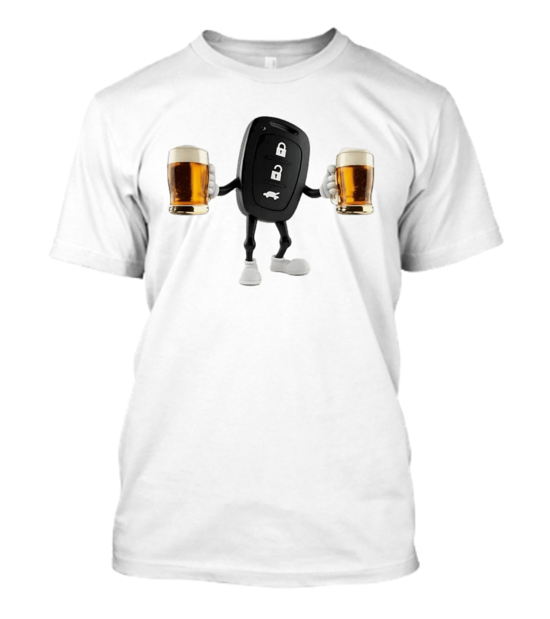 Car Keys Holding Two Beers Do Not Drink Alcohol When Driving Safety Reminder T-Shirt