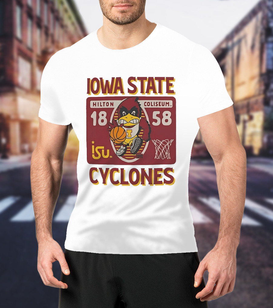 Iowa State Cyclones Hilton Coliseum 1858 Basketball T-Shirt