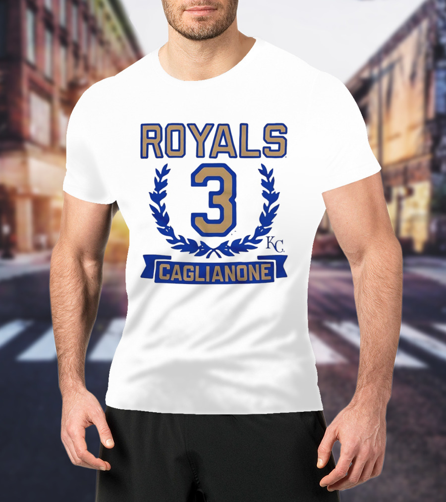 Kansas City Royals Jac Caglianone 3 Wreath KC T-Shirt