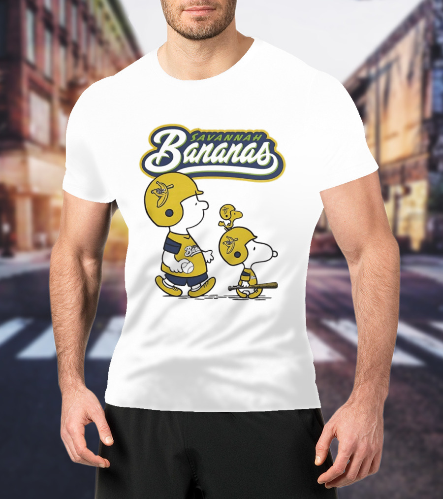 Savannah Bananas Peanuts Characters Baseball T-Shirt