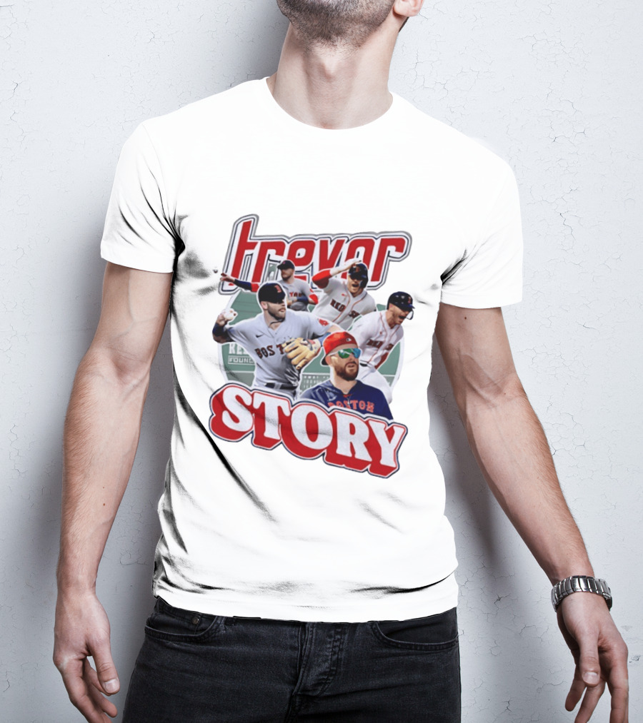 Trevor Story Boston Red Sox MLB Player Collage T-Shirt