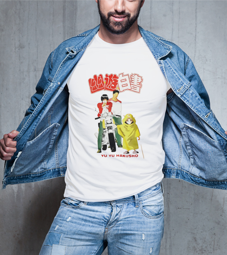 Ron Funches Loot Howard Yu Yu Hakusho Anime 90s Nostalgia Yusuke Kuwabara Hiei Kurama Motocross T-Shirt