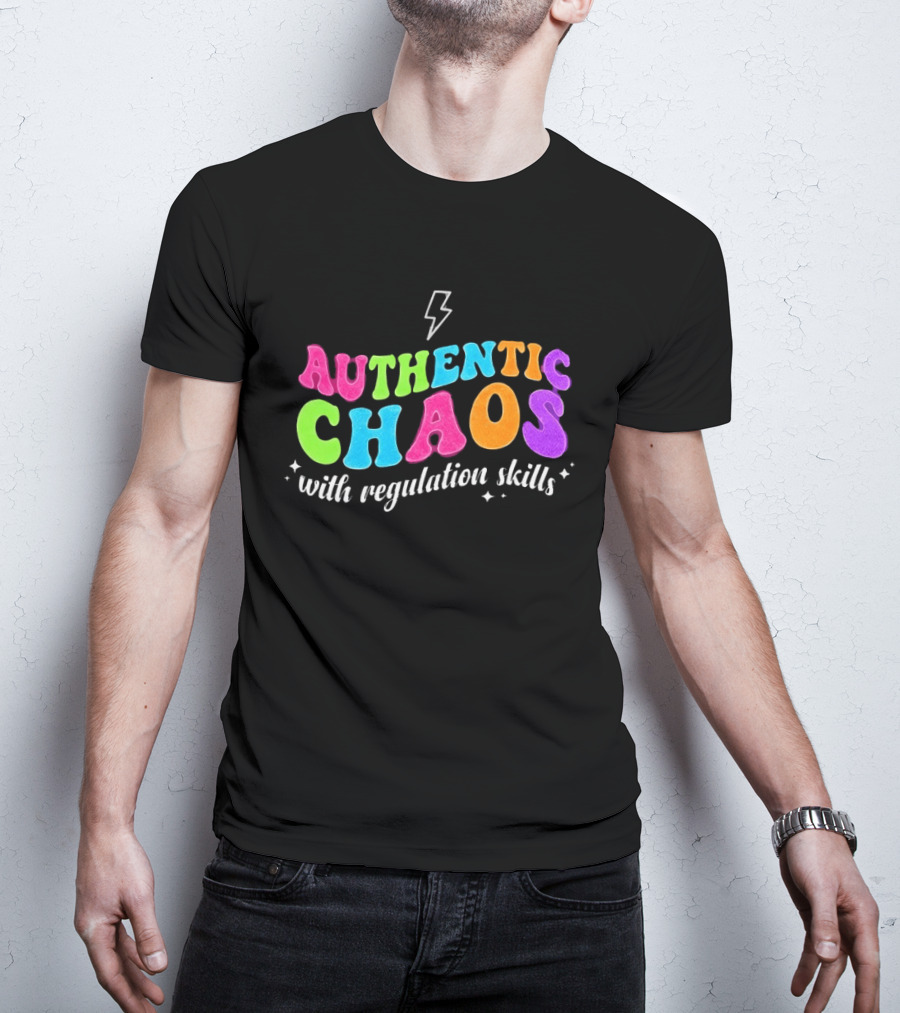 Authentic Chaos Colorful Lightning Regulation Skills T-Shirt