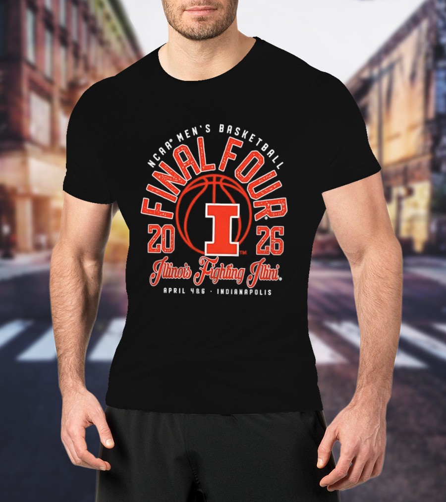 NCAA Men's Basketball Final Four 2026 Illinois Fighting Illini April Indianapolis T-Shirt