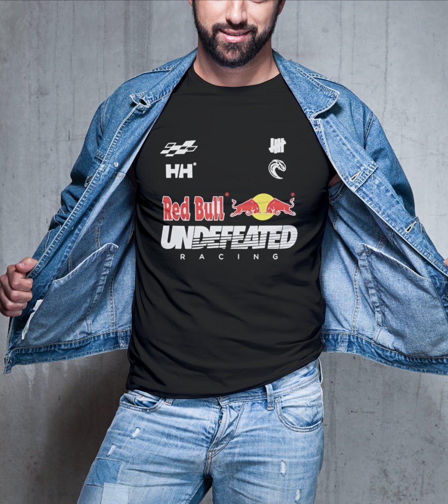 Red Bull Undefeated Racing Helly Hansen Collaboration Checkered Flags T-Shirt