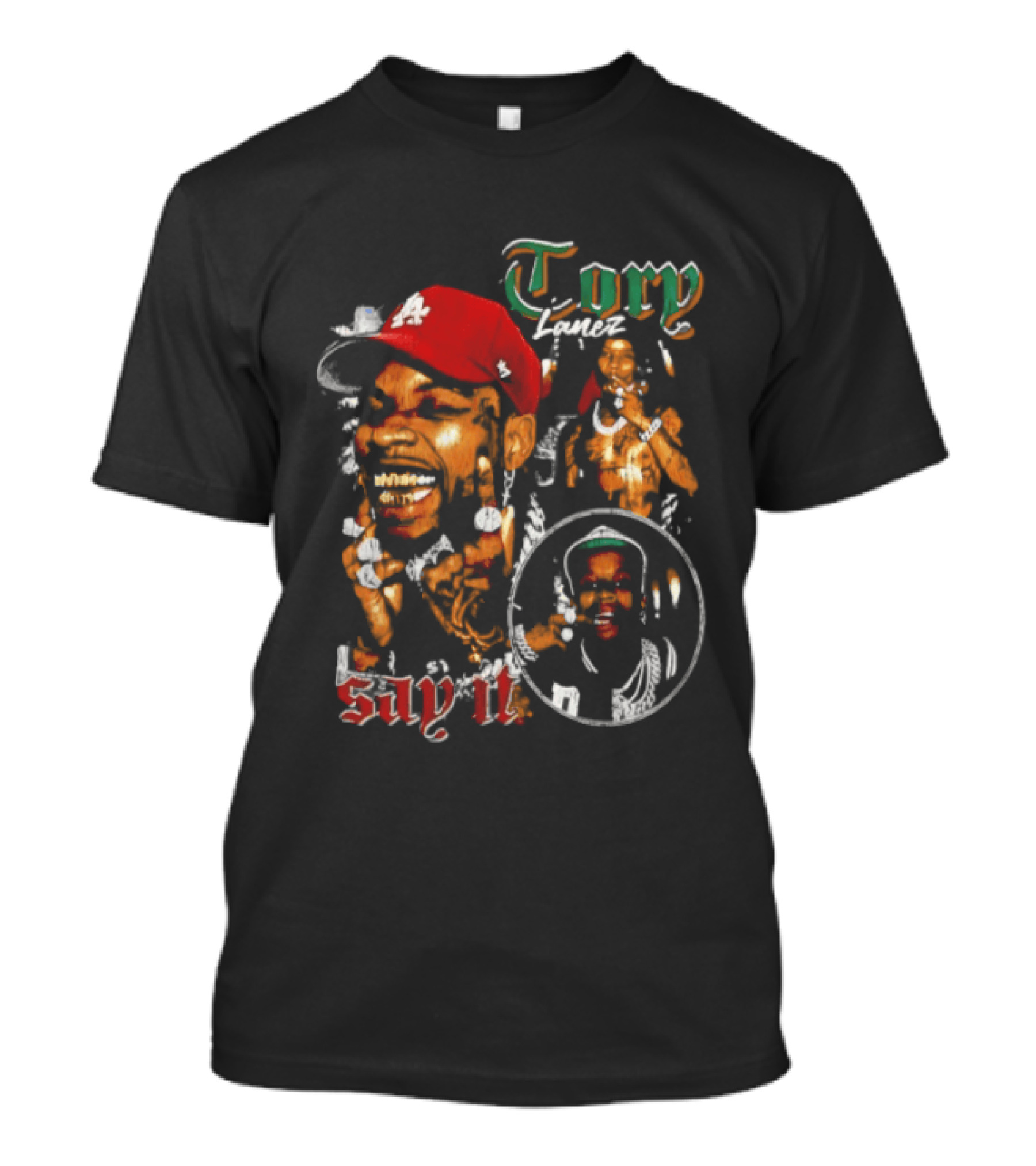 Tory Lanez Say It Red Cap Smiling T-Shirt