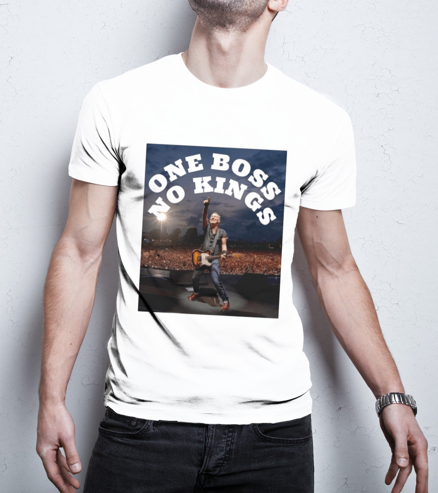 One Boss No Kings Bruce Springsteen Live Concert Crowd Performance T-Shirt