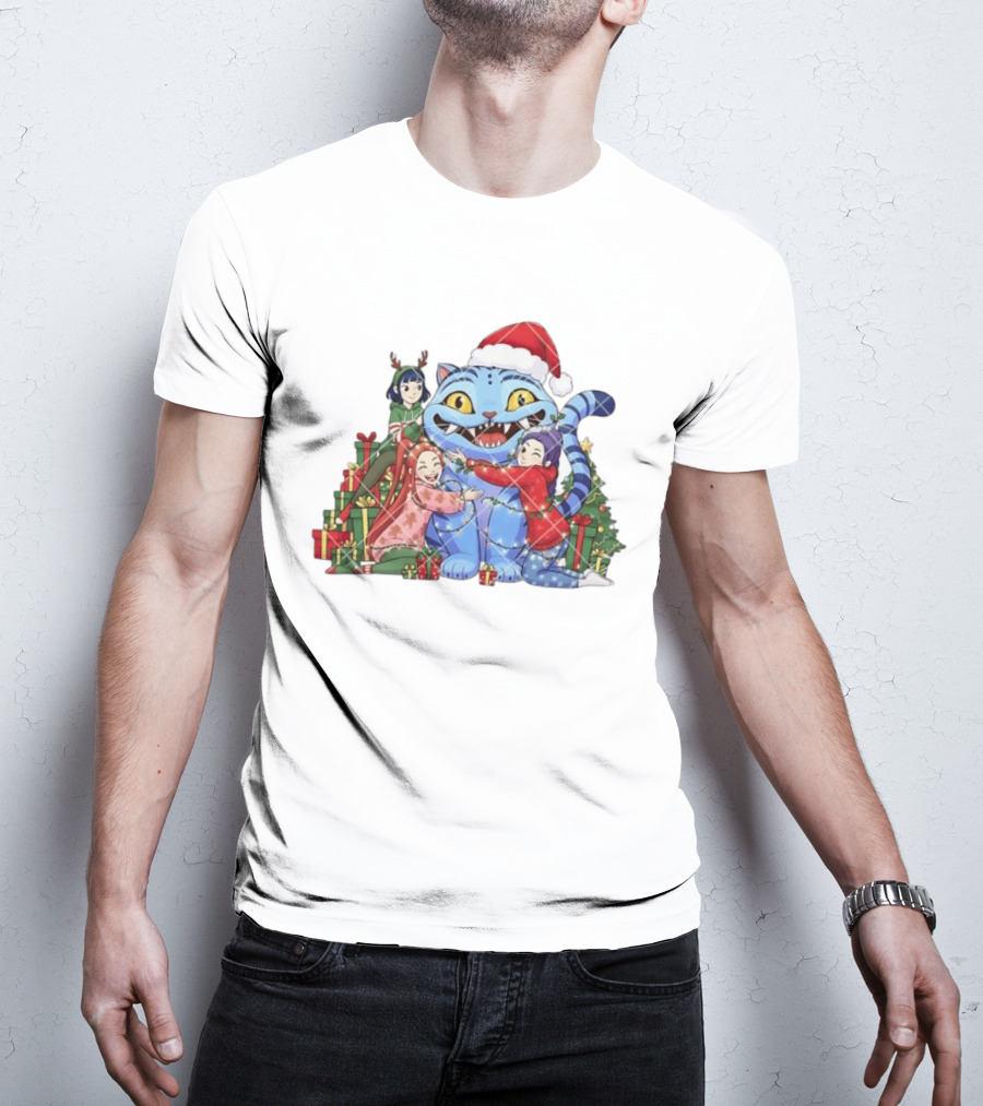 Derpy Huntrix Christmas Kpop Demon Hunters Holiday Cat Celebration With Friends T-Shirt